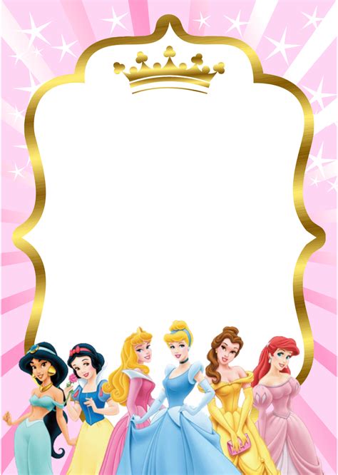 Fundo para convite princesas disney